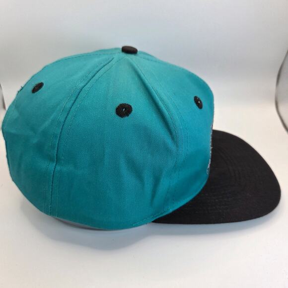 Vintage MLB Florida Marlins Snapback Baseball Cap Teal Black Annco Sri Lanka - Picture 5 of 9